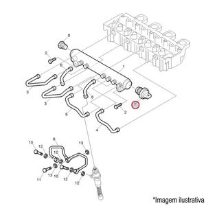 SENSOR PRESSÃO TRILHO COMUM BICOS INJETORES COMBUSTIVEL ÔNIBUS VOLVO