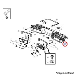 PRATELEIRA PORTA-OBJETOS SUPERIOR DIANT. CABINE CAMINHÃO VOLVO