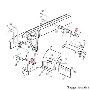 ABRAÇADEIRA SUPORTE PARA-LAMA TRAS. CAMINHÃO VOLVO