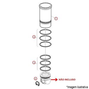 JOGO REPARO CILINDRO MOTOR CAMINHÃO/ÔNIBUS VOLVO