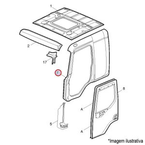 PAREDE LATERAL LD CABINE CAMINHÃO VOLVO VM