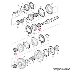 ROLAMENTO AGULHA EIXO PRINCIPAL CAIXA CÂMBIO ÔNIBUS VOLVO