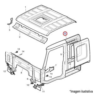 LATERAL ESQUERDA DA CABINE CAMINHÃO VOLVO