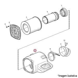 CARCAÇA FILTRO AR MOTOR CAMINHÃO VOLVO NH