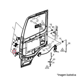 DOBRADIÇA INFERIOR PORTA CABINE CAMINHÃO VOLVO FM