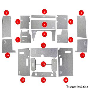 JOGO ISOLANTES TERMICOS CABINE CAMINHÃO VOLVO