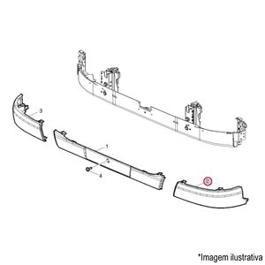 PARA-CHOQUE CANTO DIANT. LE CAMINHÃO VOLVO