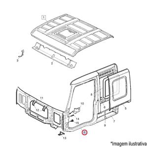 PAREDE LATERAL LE CABINE CAMINHÃO VOLVO FM