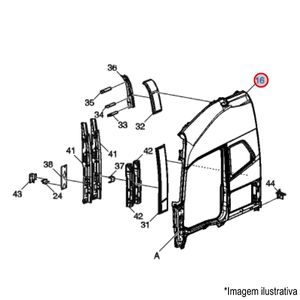 PAREDE LATERAL LE CABINE CAMINHÃO VOLVO FH