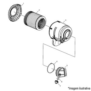FILTRO AR MOTOR C/ CARCAÇA CAMINHÃO VOLVO FH