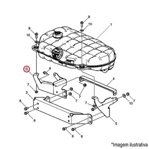 SUPORTE RESERVATORIO AGUA RADIADOR ÔNIBUS VOLVO