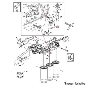 TUBO PRESSÃO ÓLEO MOTOR CAMINHÃO VOLVO