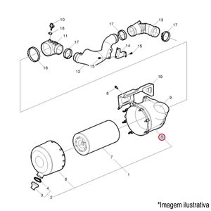 CARCAÇA FILTRO AR MOTOR CAMINHÃO VOLVO VM