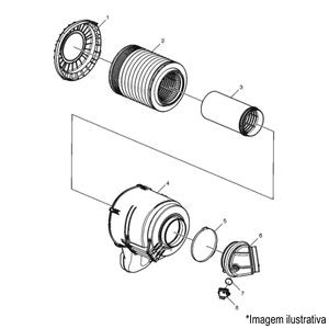 FILTRO AR MOTOR C/ CARCAÇA CAMINHÃO VOLVO FH