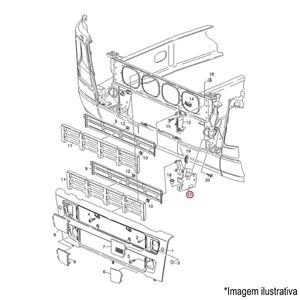 DOBRADIÇA LE GRADE DIANT. CABINE CAMINHÃO VOLVO