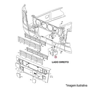 DOBRADIÇA LD GRADE DIANT. CABINE CAMINHÃO VOLVO