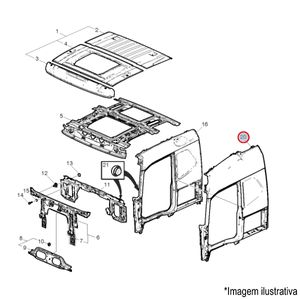 PAREDE LATERAL LE CABINE CAMINHÃO VOLVO FH