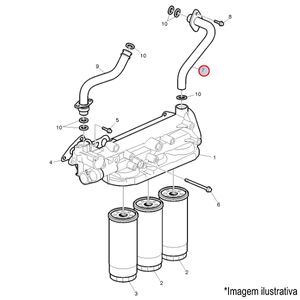 TUBO CABEÇOTE FILTRO ÓLEO MOTOR CAMINHÃO VOLVO