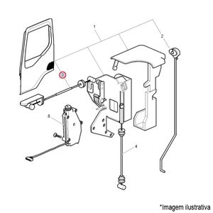 CABO SUPERIOR LINGUETA TRAVA PORTA LD CABINE CAMINHÃO VOLVO VM