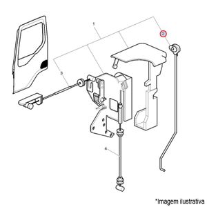HASTE TRAVA PORTA LE CABINE CAMINHÃO VOLVO VM