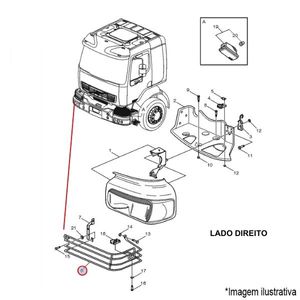 GRADE PROTEÇÃO FAROL DIANT. LD CAMINHÃO VOLVO VM