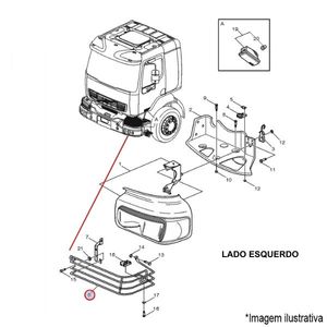 GRADE PROTEÇÃO FAROL DIANT. LE CAMINHÃO VOLVO VM