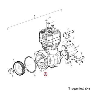 COMPRESSOR AR 92MM MONO ÔNIBUS VOLVO HIBRIDO