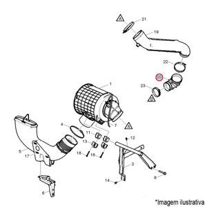 TUBO ADMISSÃO AR MOTOR CAMINHÃO/ÔNIBUS VOLVO
