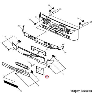 SUPORTE PLACA CAPÔ CAMINHÃO VOLVO