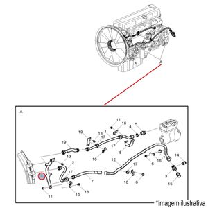 SUPORTE TUBO COMPRESSOR AR CAMINHÃO VOLVO