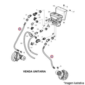 MANGUEIRA AR 650MM FREIO DIANT/TRAS. CAMINHÃO/ÔNIBUS VOLVO