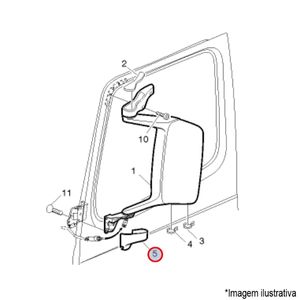 TAMPA SUPORTE BRAÇO ESPELHO RETROVISOR LD CAMINHÃO VOLVO