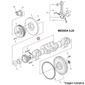 VIRABREQUIM 0,25MM MOTOR CAMINHÃO VM