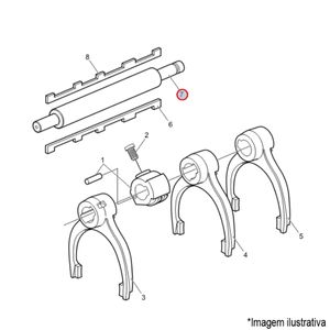 HASTE GARFO SELETOR CAIXA CÂMBIO EATON CAMINHÃO VOLVO VM