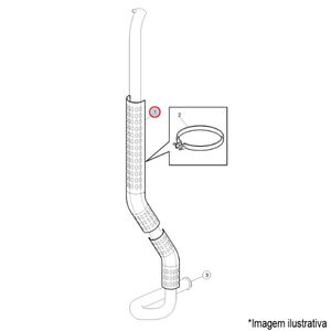 DEFLETOR CALOR TUBO ESCAPAMENTO CAMINHÃO VOLVO VM