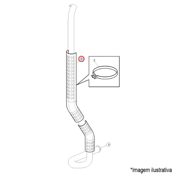 DEFLETOR CALOR TUBO ESCAPAMENTO CAMINHÃO VOLVO VM