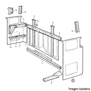 PAREDE LE CANTO TRAS. CABINE CAMINHÃO VOLVO