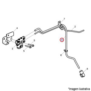 TUBO FREIO MOTOR CAMINHÃO VOLVO FM