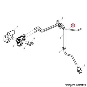 TUBO FREIO MOTOR CAMINHÃO VOLVO FM