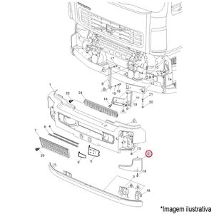 PARA-CHOQUE CANTO DIANT. LD CAMINHÃO VOLVO VM