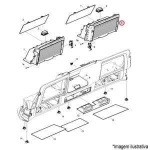 PORTA-OBJETOS LD PRATELEIRA SUPERIOR DIANT. CABINE CAMINHÃO VOLVO FM