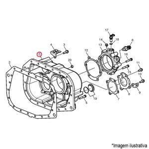 CARCAÇA TRAS. CAIXA CÂMBIO EATON CAMINHÃO VOLVO VM