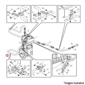 TUBO COMPRESSOR AR CAMINHÃO VOLVO VM