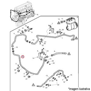 TUBO COMPRESSOR AR CAMINHÃO VOLVO FM