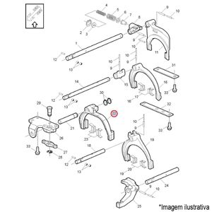 GARFO SELETOR 5ª 6ª MARCHA CAIXA CÂMBIO EATON CAMINHÃO/ÔNIBUS VOLVO
