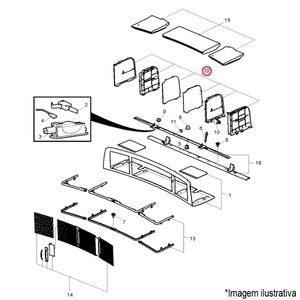 JOGO DIVISÓRIAS PRATELEIRA PORTA-OBJETOS SUPERIOR TRAS. CABINE CAMINHÃO VOLVO FH