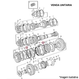 ANEL SINCRONIZADOR 1ª 2ª MARCHA CAIXA CÂMBIO ÔNIBUS VOLVO