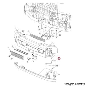 PARA-CHOQUE CANTO DIANT. LE CAMINHÃO VOLVO VM