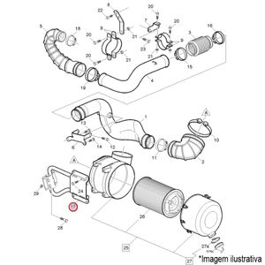 SUPORTE CARCAÇA FILTRO AR MOTOR CAMINHÃO VOLVO VM