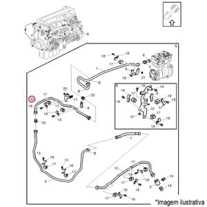 TUBO COMPRESSOR AR CAMINHÃO VOLVO FM